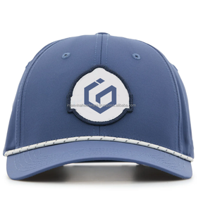 Blue 6-Panel <b>Baseball</b> <b>Cap</b> With Embroidered Logo Fitted Unisex Casual Style Breathable Polyester Twill Hat Spring Summer Wear - Product Image 1
