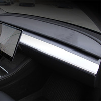 Autocollant décoratif pour Tesla Model 3/Y/YL, garniture de console centrale, kit de mise à niveau intérieur segmenté, ABS mat/brillant, type adhésif