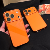 Coque de téléphone en verre trempé plaqué tendance pour iPhone 17 16 15 14 13 12 11 Pro Max, protection de l'objectif de l'appareil photo, antichoc, finition brillante