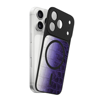 Étui magnétique élégant en cuir véritable de crocodile de l'Himalaya pour iPhone 17 Pro et 17 Pro Max – Vente en gros