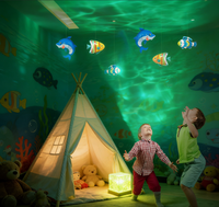 Projecteur d'ondes lumineuses LED RGB Coolqing, effet vague océanique, avec télécommande, veilleuse d'ambiance pour fête et décoration de chambre