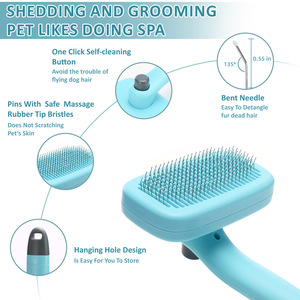 Cepillo Autolimpiante para Perros y Gatos, Cepillo para Eliminar Pelo Muerto, Herramienta de Masaje y Peine para Mascotas - Product Image 5