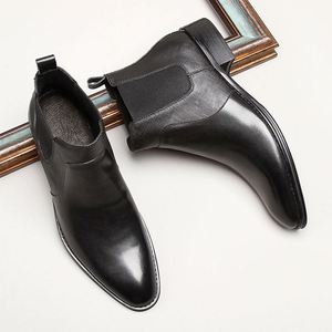 Men Leather Business Dress Shoes <b>Pointed</b> Leisure Soft Loafers Formal Office Oxford Fashion Footwear Casual <b>Flat</b> Moccasin Autumn - Product Image 2