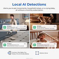 Cámara de Seguridad Interior IMILAB C30 Dual 3K+3K para Hogar/Mascotas/Bebés, Cámara Inteligente con Detección por IA de Doble Lente