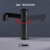 Robinet de lavabo moderne en céramique à trou unique, flexible, rotatif à 360°, 3 fonctions, angle réglable, en laiton, pour eau chaude et froide