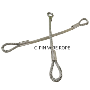 Оптовая продажа, оцинкованный стальной трос, прессованные алюминиевые детали с двумя петлями, безопасный трос из нержавеющей стали - Product Image 2