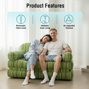 Canapé-lit gonflable 2 en 1, chaise longue flottante <span class=keywords><strong>pour</strong></span> l'eau, canapé d'intérieur pliable, chaise <span class=keywords><strong>de</strong></span> relaxation portable <span class=keywords><strong>pour</strong></span> la piscine - Product Image 4