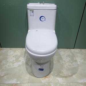 El inodoro de doble descarga de cerámica integrado de alta calidad es de diseño simple con descarga de hidromasaje, adecuado para la escuela en casa - Product Image 3