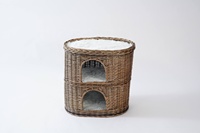 JY Luxury Wicker Cat Cages Product Dog Outdoor House Tree Wooden Indoor Large Cardboard Luxury Felt Heated Pet Houses Furniture