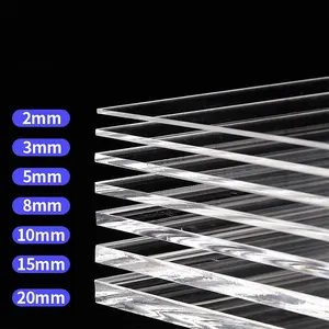ورقة من البلاستيك العضوي الشفاف ، ألواح زجاج الميثاكريلات ، سمك لوح أكريليك مخصص