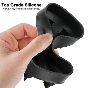 Moule à glaçons sphériques mini diamant de 2,5 pouces sans BPA, écologique, en silicone de 6 cm, compatible lave-vaisselle pour aliments et boissons - Product Image 4