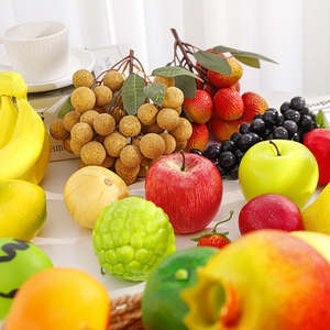 Fruits artificiels en mousse <span class=keywords><strong>de</strong></span> simulation 2025 : oranges, bananes, citrons verts, pommes pour la maison, la cuisine et Pâques - Product Image 1