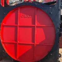 Porte ronde en fonte résistante à la corrosion avec composant central à engrenages pour traitement de l'eau – Fourniture directe usine