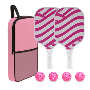 Pickleball Rackets Fiberglass Anti <b>Slip</b> Training Set With Bag And Balls For Outdoor Play - Product Image 1