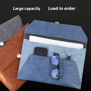 Porte-documents de grande capacité format A4, en cuir PU, avec boutons, organiseur de documents, rangement pour bureau, pochette pour documents - Product Image 3