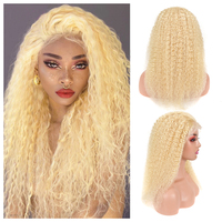 Peluca de Cabello Humano Virgen Indio al Por Mayor, Densidad 180%, con Frente de Encaje Completo HD, Encaje Transparente Natural