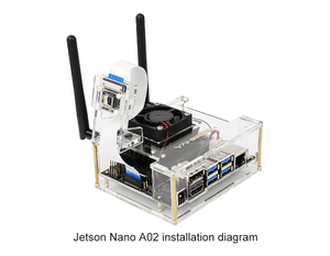 Estuche Protector Acrílico Yahboom para <span class=keywords><strong>Nvidia</strong></span> <span class=keywords><strong>Jetson</strong></span> Nano con Ventilador de Refrigeración, Compatible con <span class=keywords><strong>Jetson</strong></span> Nano 4GB B01 y Placa SUB - Product Image 4