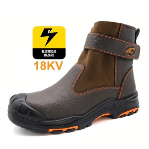 Scarpe Antinfortunistiche OEM <span class=keywords><strong>HRO</strong></span> con Suola in Gomma Antiscivolo e Antipuntura, Puntale in Fibra di Vetro, Resistenti a Rischi Elettrici 18kV per Saldatura - Product Image 1