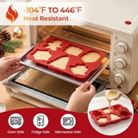 SILIKOLOVE Moule à gâteau en silicone de qualité alimentaire, antiadhésif, sans BPA, platine LFGB, 6 cavités, formes variées pour Noël