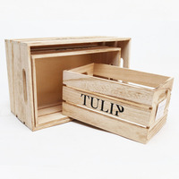 Ensemble de caisses en bois vieilli Style campagnard