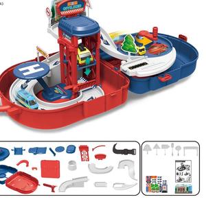 Montaje educativo para niños, pista <span class=keywords><strong>de</strong></span> Ciudad <span class=keywords><strong>de</strong></span> aleación, juguetes <span class=keywords><strong>de</strong></span> estacionamiento, juguetes <span class=keywords><strong>de</strong></span> ranura, plataforma giratoria, mochila elevadora, coche, estacionamiento <span class=keywords><strong>de</strong></span> juguete - Product Image 3