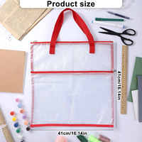 Sacs de rangement JOYSUN pour projets de couture avec poignée et poches en filet pour le patchwork, le tricot, l'artisanat, sac pour Bible, sac pour broderie au point de croix