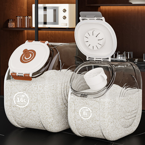 Modern Eco-Friendly Plastic <strong>Cat</strong> Dog Food Storage <strong>Barrel</strong> Factory Recommended Moisture-Proof Sealed Transparent Pet Food Storage - Product Image 6