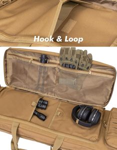 Bolsa Táctica Doble para Armas, Estuche para Rifle Molle, Cierre con Cremallera Bloqueable, Impermeable, para Caza y Tiro - Product Image 6