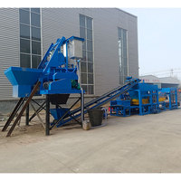 Ligne de production semi automatique de brique de bloc de ciment de cendres volantes de QTJ4-40 Offre Spéciale bloc de pavage à emboîtement creux faisant la machine