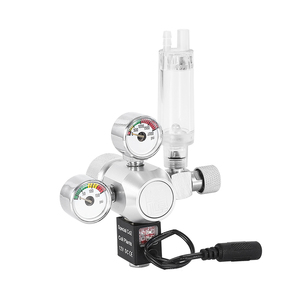 Regolatore di Pressione R104X a Doppio Cilindro in Acciaio Inox per Gas <span class=keywords><strong>CO2</strong></span> con Valvola Solenoide - Product Image 1