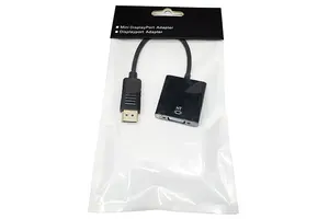 Kabel konverter port layar DP ke vga, kabel konverter port Display USB ke vga berlapis emas 1080P