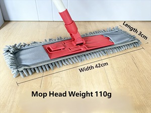 Nouvelle Arrivée - Serpillère Rotative 360° à Grande Tête de 42 cm en Microfibre, pour Nettoyage Humide et Sec, Mains Libres, pour le Nettoyage Domestique - Product Image 3