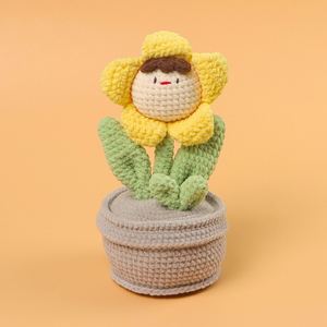 Flor Artificial de Lana Hecha a Mano, Decoración para el Hogar, Regalo para Navidad, Halloween, Día de la Madre, Lirio en Maceta, Muñeca de Peluche - Product Image 3