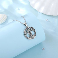 Merryshine Collier Pendentif Marteau Viking Arbre de Vie Personnalisé en Argent Sterling 925 Hypoallergénique Bijoux Spirituels