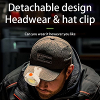 Lampe LED Stroboscopique d'Urgence Rouge et Bleue Ultra-Légère à Clipser sur Chapeau avec Clip Arrière pour Course Nocturne et Éclairage de Travail