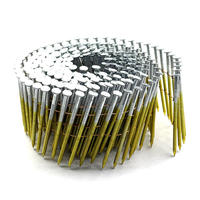 Clous à palette en fil de fer Q235 à 15 degrés, revêtement jaune argenté OEM, tige lisse, pour palettes en bois 2540