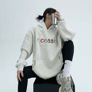 Fabricants de vêtements personnalisé unisexe 100% coton sweat à capuche surdimensionné broderie à capuche avant Logo pour femmes hiver automne utilisation - Product Image 3