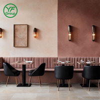 Vente directe d'usine : Ensemble de sièges de stand, tables en marbre et chaises, mobilier de restaurant, banquette pour hôtel et café