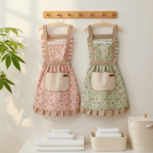 Grembiule da <span class=keywords><strong>donna</strong></span> senza maniche in cotone, impermeabile e antimacchia, con ampio taschino, ideale per uso domestico, cucina e catering - Product Image 1