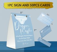 Tickets de tombola pour couches avec boîte, jeu de fête pour baby shower, kit de jeu amusant pour fête, jeux divertissants et fournitures de fête pour une célébration joyeuse