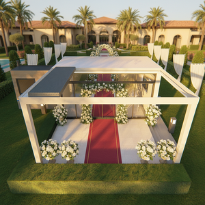 Pérgola <span class=keywords><strong>de</strong></span> Aluminio Impermeable Sweet Home con Techo <span class=keywords><strong>de</strong></span> Láminas Ajustables, Gazebo para Patio y Jardín, Toldo para Sol, Decoraciones LED para Jardín - Product Image 2