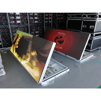 Porte avant ouverte panneau led rabattable panneau publicitaire front service P3 P4 P5 P6 P8 P10 publicité écran led mur vidéo