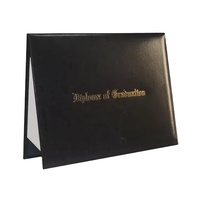 Vente en gros de porte-certificat en cuir A4 porte-certificat de couverture de diplôme porte-dossier de graduation personnalisé de style livre de luxe
