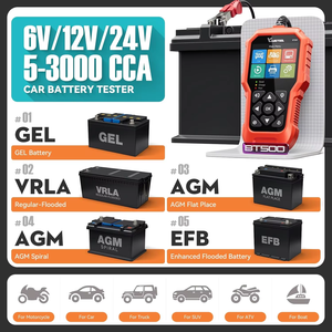 USA Warehouse VDIAGTOOL BT500 Car Battery <strong>Tester</strong> 12v 24v Load <strong>Tester</strong> VRLA,GEL,AGM,EFB Hybrid Car Battery <strong>Tester</strong> Analyzer - Product Image 2
