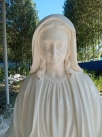 Statue de marie en marbre blanc, jardin en granit, statue mère-marie-à vendre