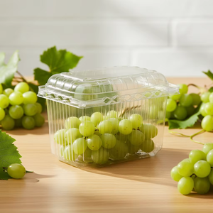 علب تعبئة شفافة مخصصة من البلاستيك PET للفواكه، صناديق تغليف قابلة للتنفس للفواكه والخضروات الطازجة - Product Image 1
