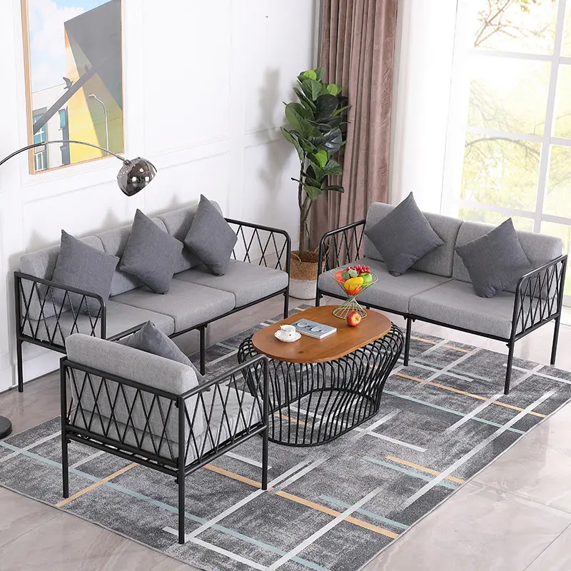 Nordic Industrial Style Black Iron Art Sofa clothing store Studio office Leisure Chair simple modern Living Room Furniture