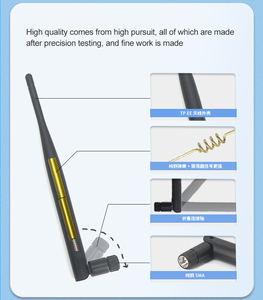 Antenne en caoutchouc Yunding à gain élevé 5dBi double bande 2,4 GHz/5,8 GHz omnidirectionnelle, amplificateur de signal WiFi, routeur WiFi - Product Image 3
