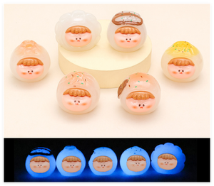 キッズ ファッション プレイ ファニー カワイイ キュート カートゥーン ドール ミニ グローイング フード レジン ミニチュア オーナメント 多種類 ミステリーバッグ ブラインドボックス トイ - Product Image 2