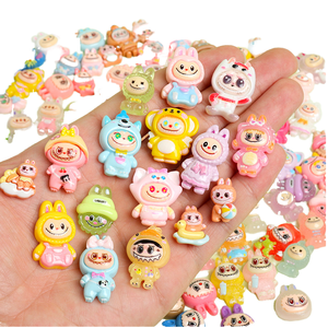 Accesorios de uñas de resina de dibujos animados 3D Boca Grande pequeño monstruo muñeca ecológica DIY diamante uñas encantos para Navidad - Product Image 4